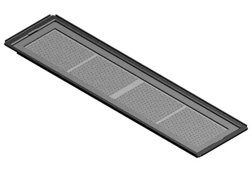 Bosch Brennerplatte mit perforierter Oberfläche, rechteckig und flach. Geeignet für Anwendungen, bei denen eine effektive Wärmeabgabe erforderlich ist.